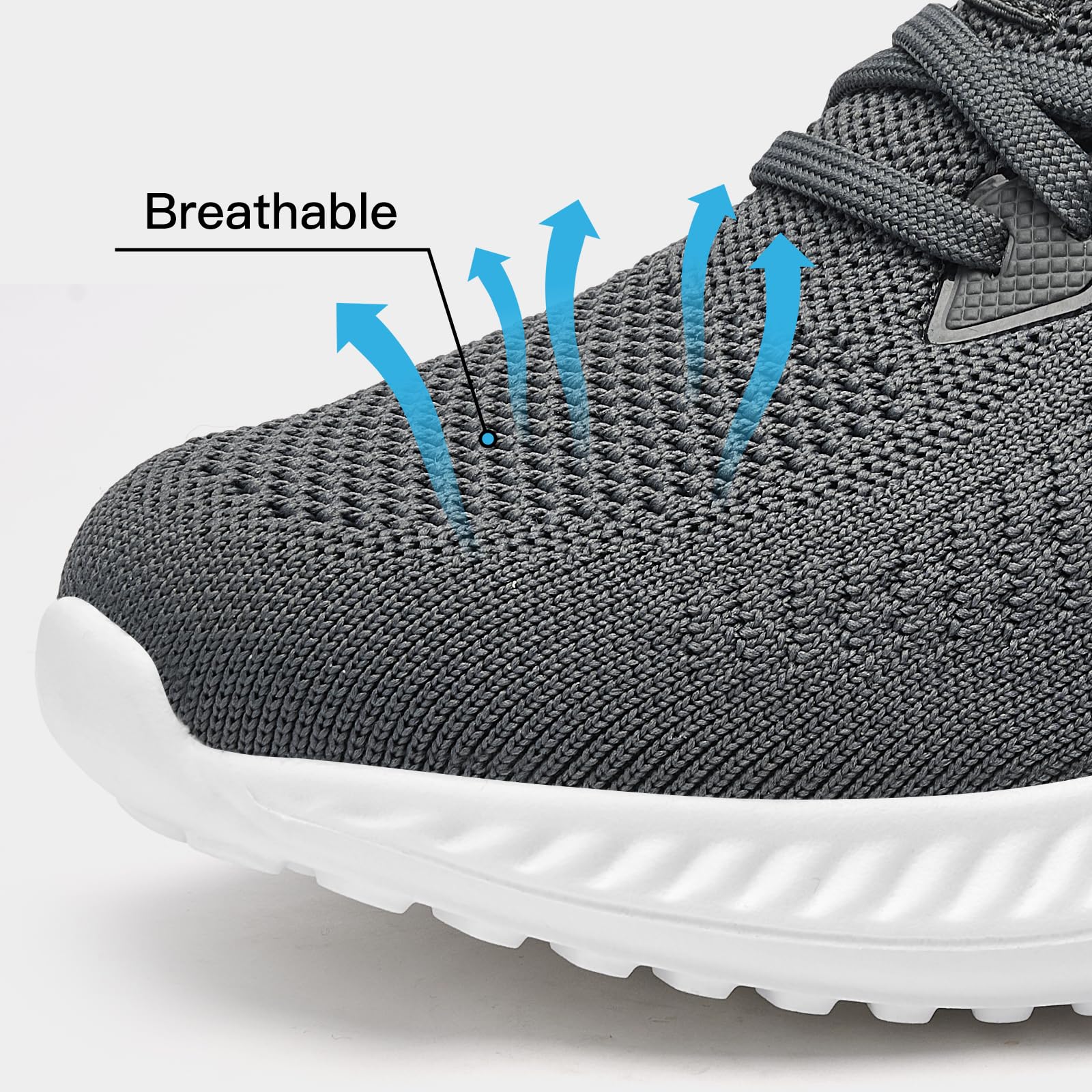 Men's Slip-On Wide Walking Shoes with Memory Foam - Lightweight Breathable Running Tennis Sneakers for Casual Wear, Travel & Outdoor Activities