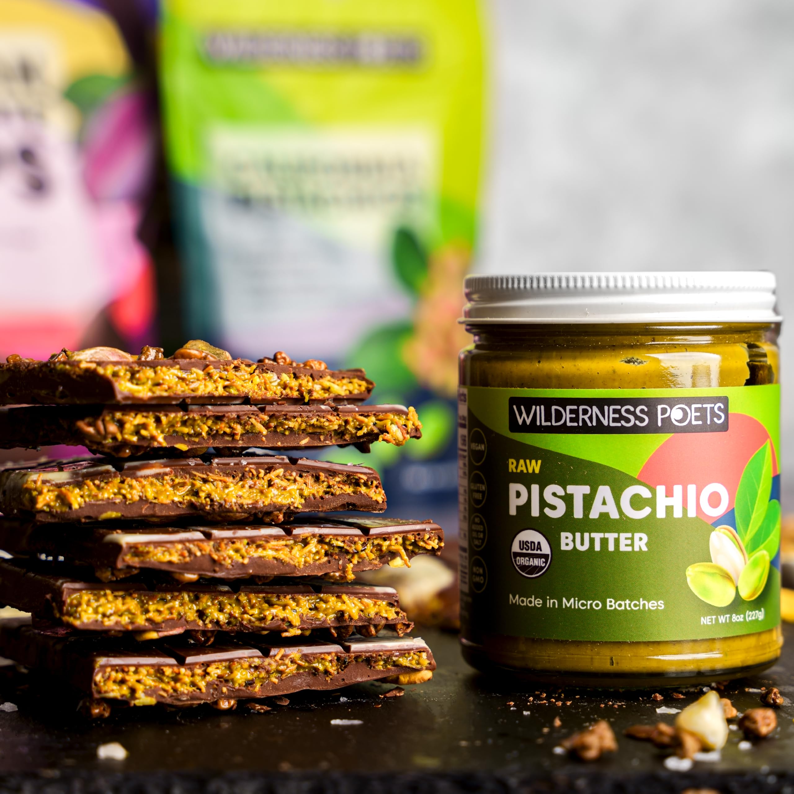 Organic Raw Pistachio Butter - 100% Pure, Unsweetened, California-Grown (7 lb - 1 Gallon) | Perfect for Desserts, Baking, Smoothies & Healthy Snacks | Vegan, Keto & Paleo Friendly