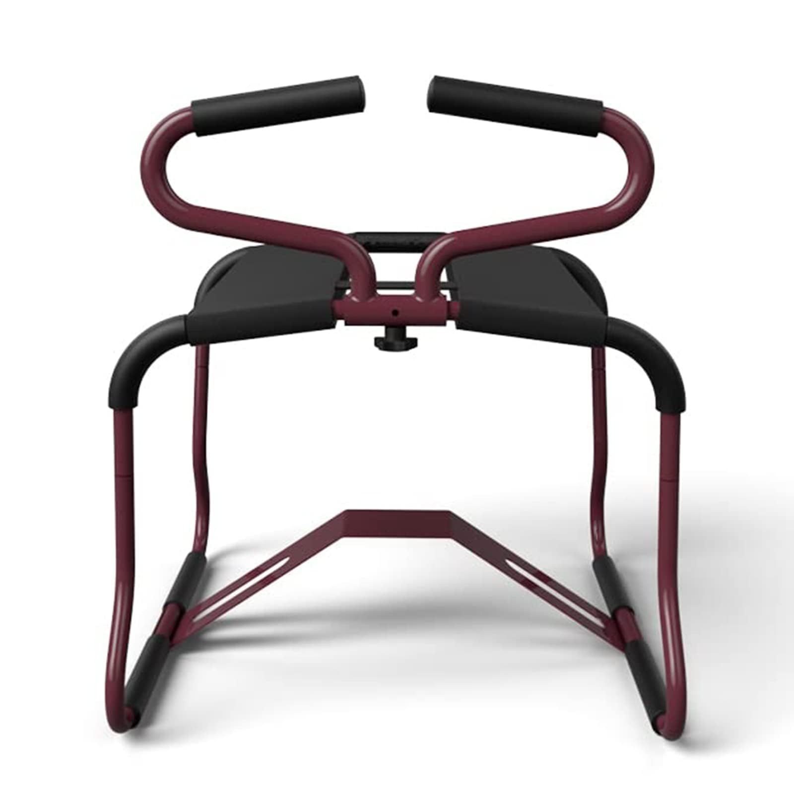 Adjustable Folding Stool for Couples - Portable Mount Stool with Elastic Support, 300 lbs Weight Capacity - Perfect for Bedroom, Bathroom & Travel (Red)
