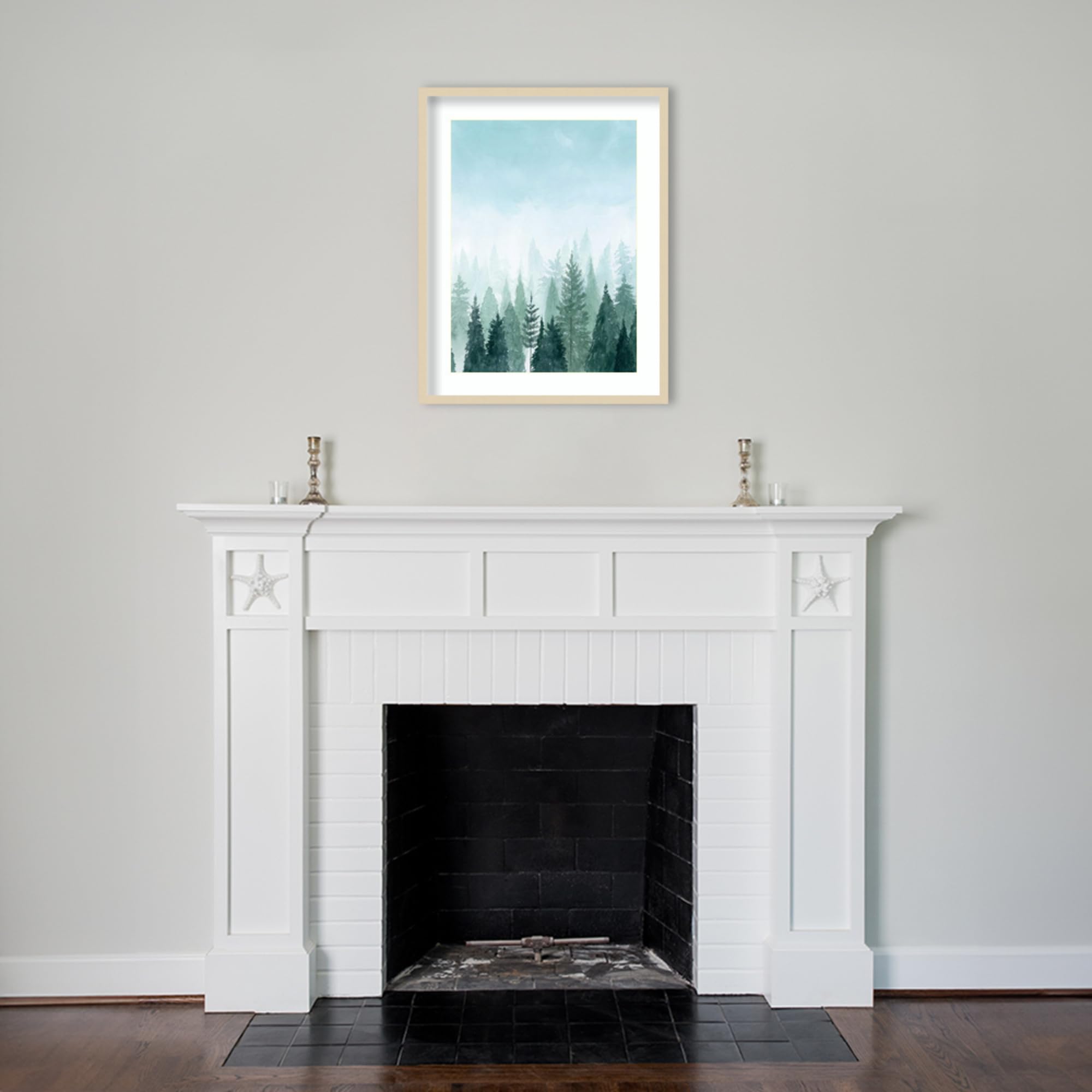 Amanti Art Framed Wall Art Print 33x26 - Into the Trees II by Grace Popp | Modern Landscape Painting for Living Room, Bedroom, Bathroom & Kitchen Decor | Large Contemporary Wall Art for Home & Office