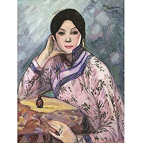 Fujishima Takeji Woman With Perfume Art Print - Japanese Oil Painting Reproduction - Unframed Canvas Wall Decor for Living Room, Bedroom & Office