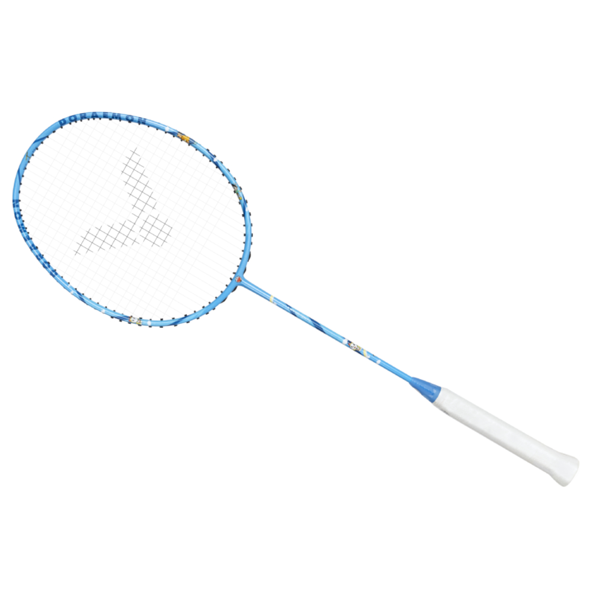 Victor X Doraemon DX DRM GB Badminton Racket Set - Premium Carbon Fiber Shuttlecock Racket with Gift Box [Deep Sky Blue] | Perfect for Beginners & Kids, Great for Indoor/Outdoor Play, Training & Gifts
