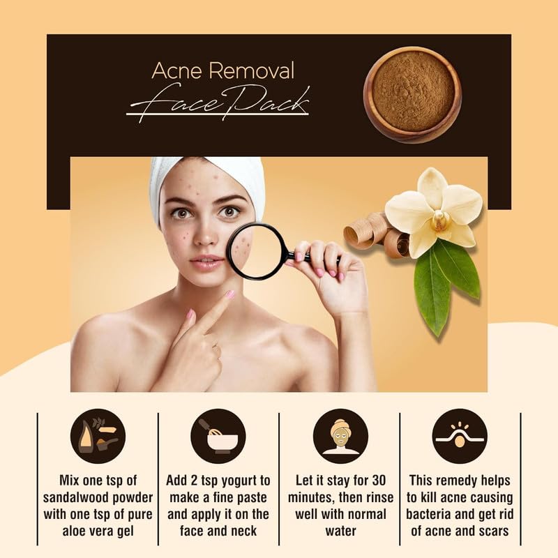 Pure Organic Sandalwood Powder for Face Pack & Skin Care – 200g | Ayurvedic Chandan Powder for Glowing Skin, Acne Treatment & Relaxation | Natural Sandalwood Face Mask for Spa, Aromatherapy & DIY Beauty