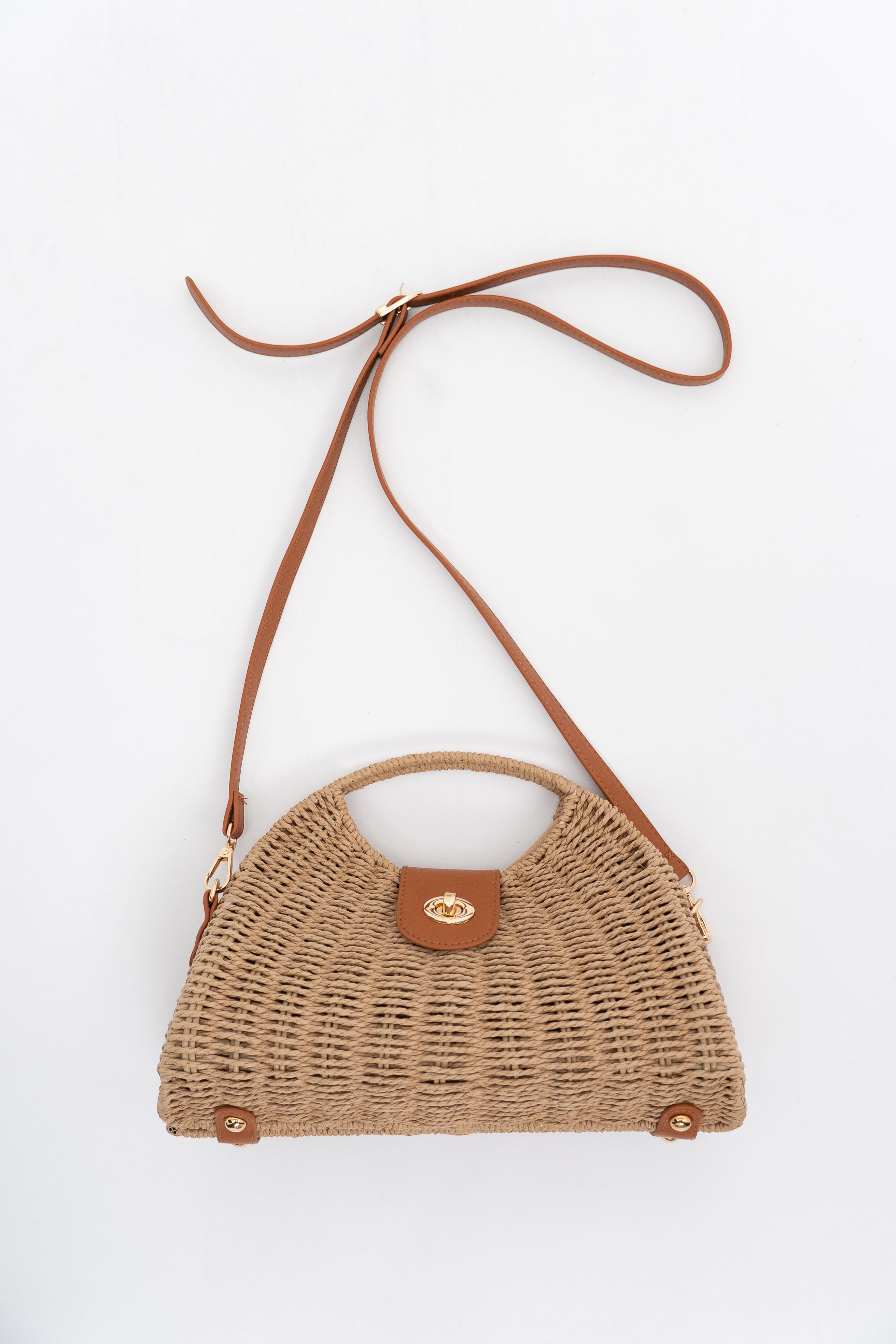 Stylish Small Rattan Handbag for Women - Eco-Friendly Woven Crossbody Purse - Perfect for Beach, Vacation & Summer Outfits