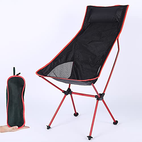 Ultra Lightweight Portable Folding Camping Chair - Heavy Duty Backpacking Chair for Adults - Perfect for Outdoor Camping, Hiking, Fishing, Picnic & Beach Use