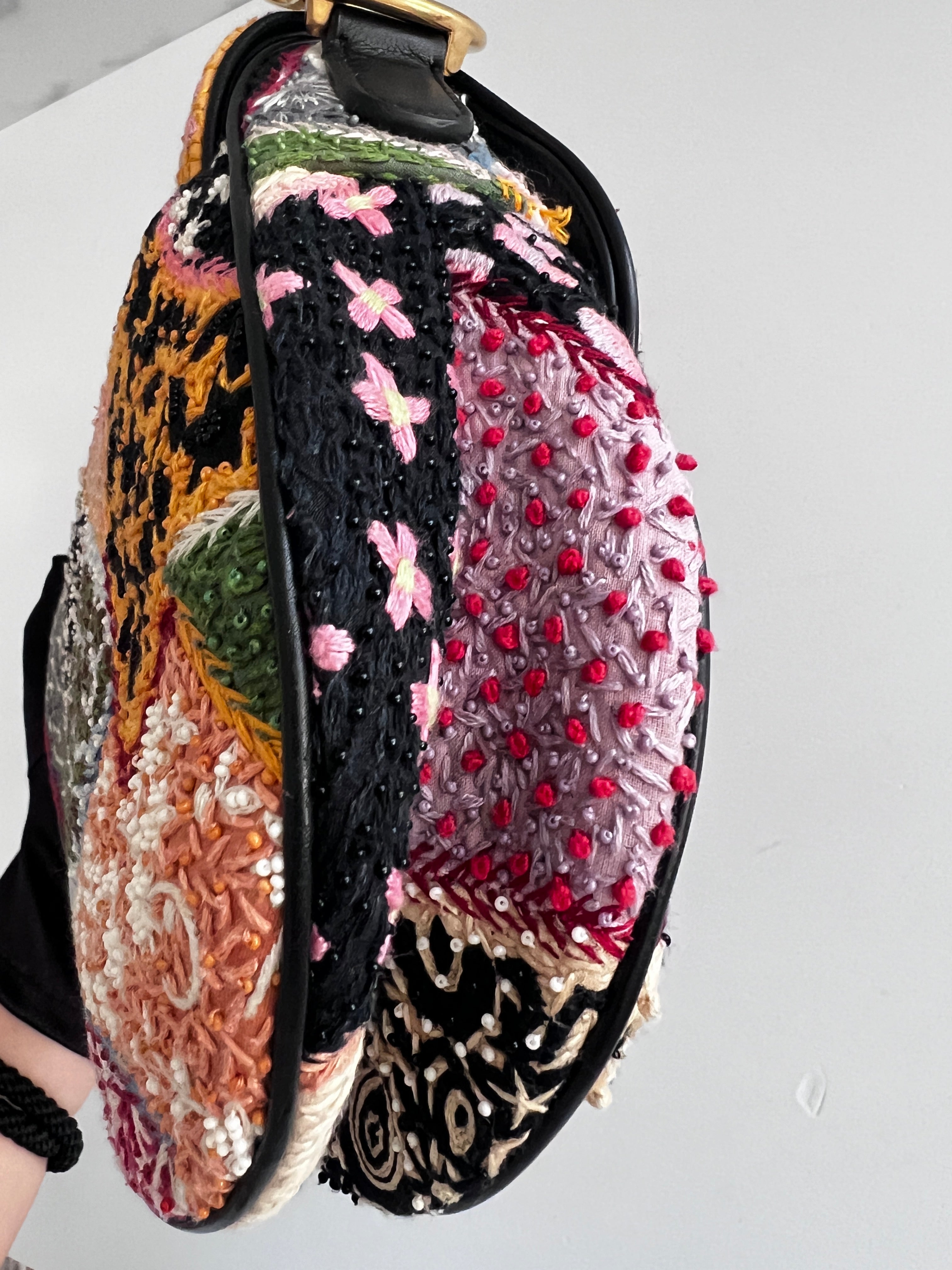 Dior Love & Peace Beaded Saddle Bag 2018 Collection - Luxury Crossbody Purse for Women, Perfect for Parties, Weddings & Special Occasions