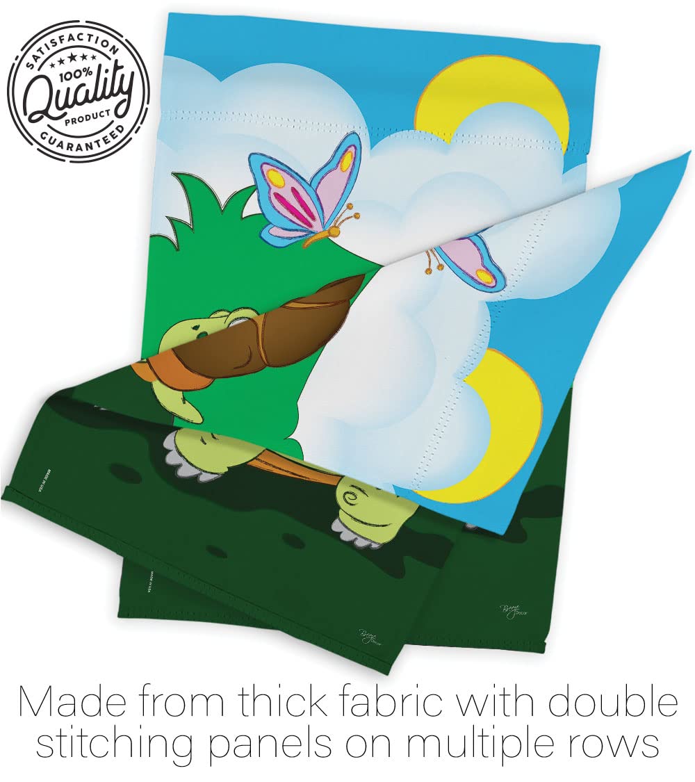 Turtle Garden Flag Set - Double-Sided Animal Decor for Yard & Home