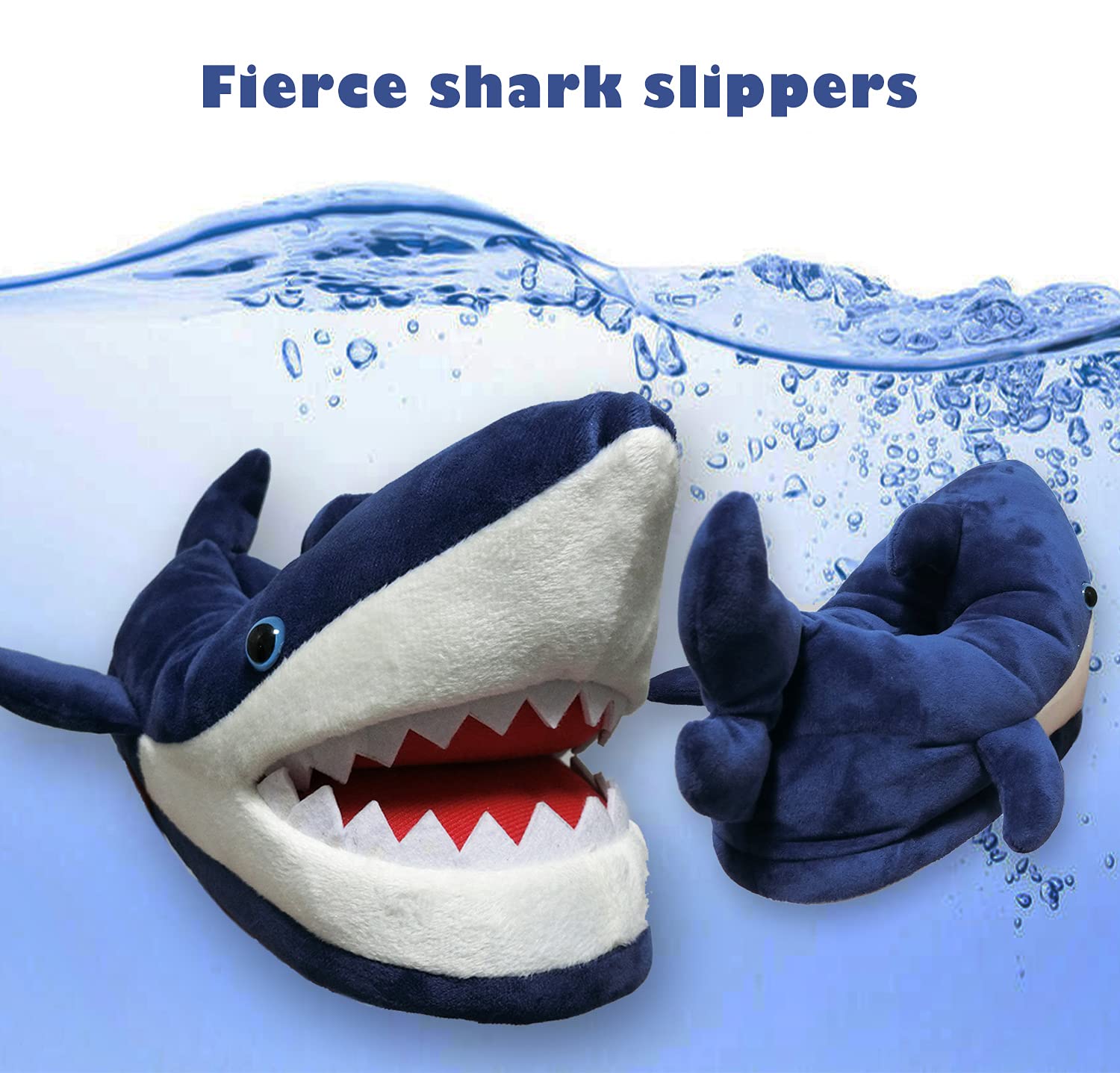 Women's & Men's Fluffy Animal Slippers - Shark & Whale Fish Design Cozy House Shoes for Indoor Comfort, Gifts & Winter Wear