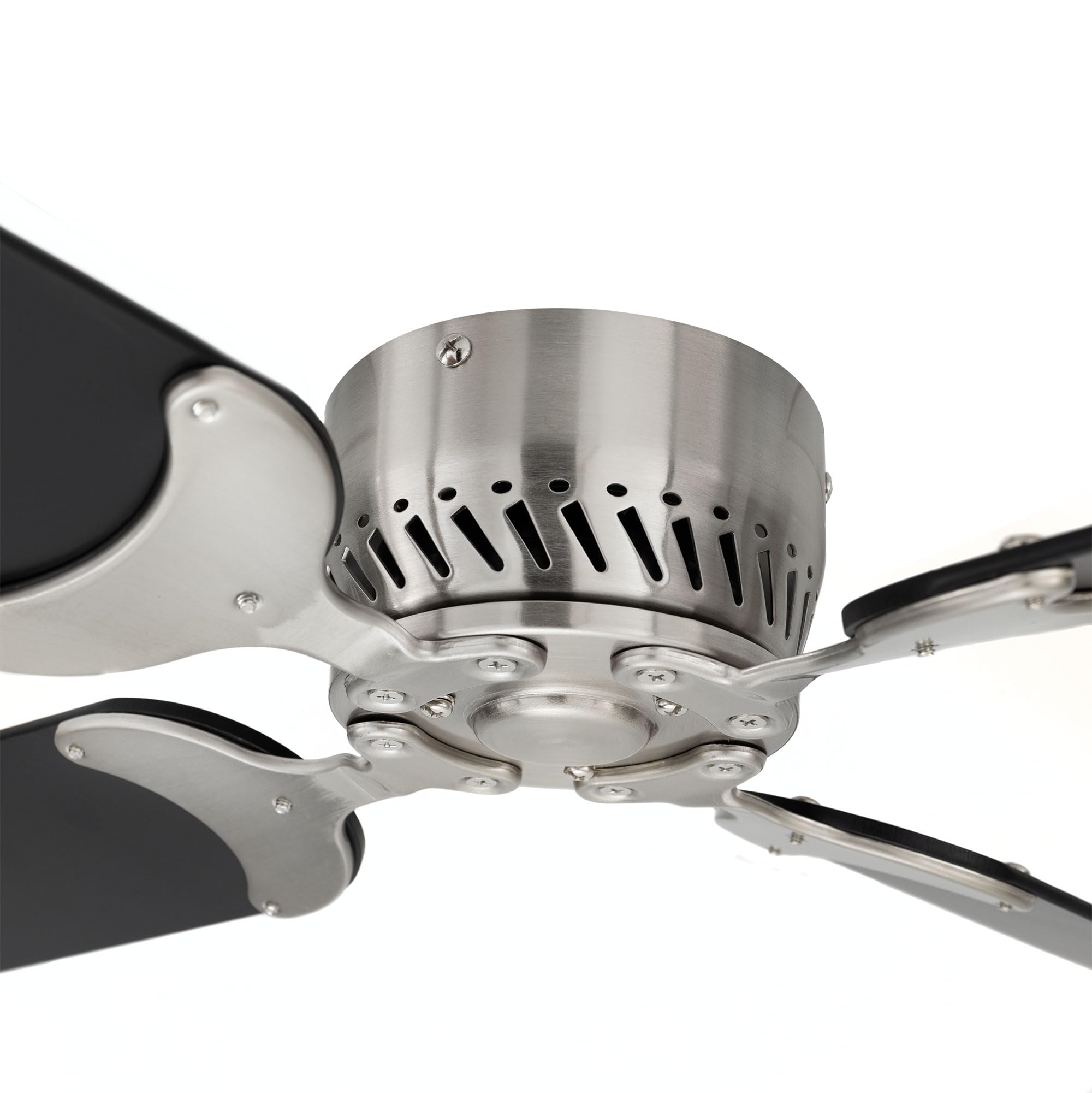 12V RV Ceiling Fan with 4 Blades - 36 Inch Black Brushed Nickel for Campers & Motorhomes | Quiet Cooling for Outdoor Adventures & Road Trips