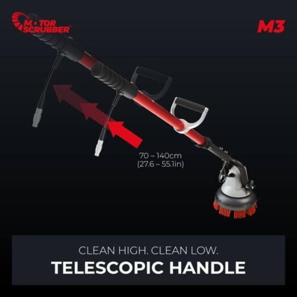 M3 MotorScrubber Cordless Powerful Lightweight Floor Scrubber - Heavy Duty Cleaning for Hardwood, Tile & Vinyl Floors - Perfect for Home, Office & Commercial Use