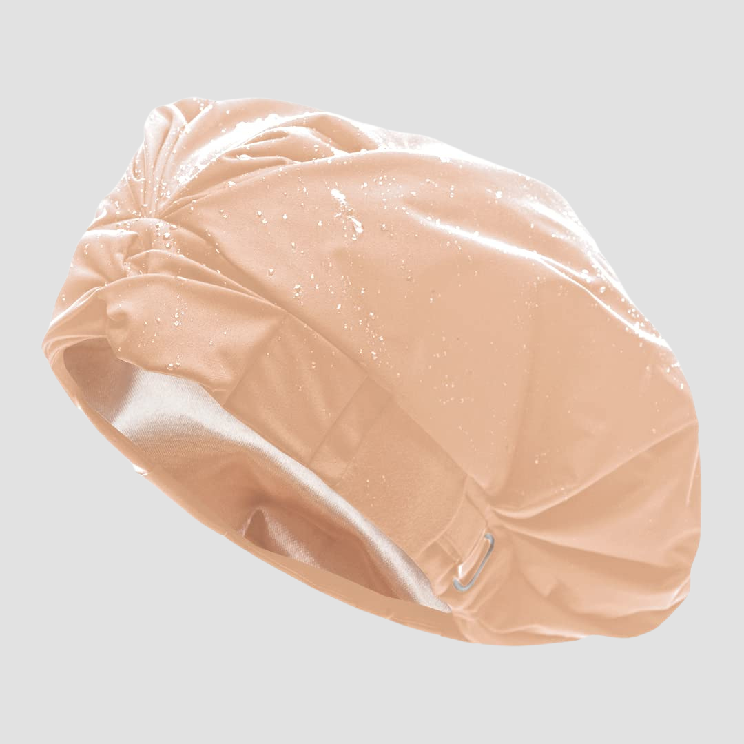 Waterproof Adjustable Shower Cap with Satin Lining - Hairbrella for Wet Hair Protection | Perfect for Bathing, Swimming & Salon Visits