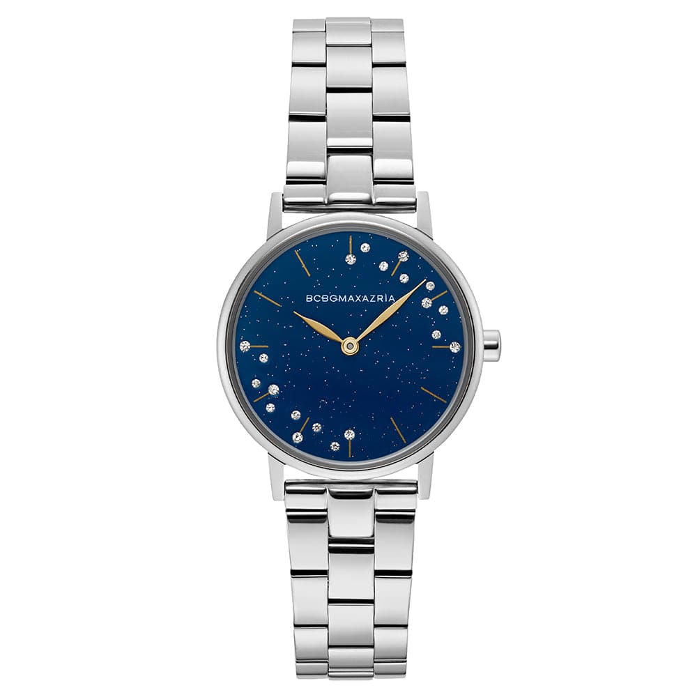 BCBGMAXAZRIA Women's Quartz Silver Stainless Steel Watch BG50822003 - Elegant Timepiece for Work, Parties & Special Occasions