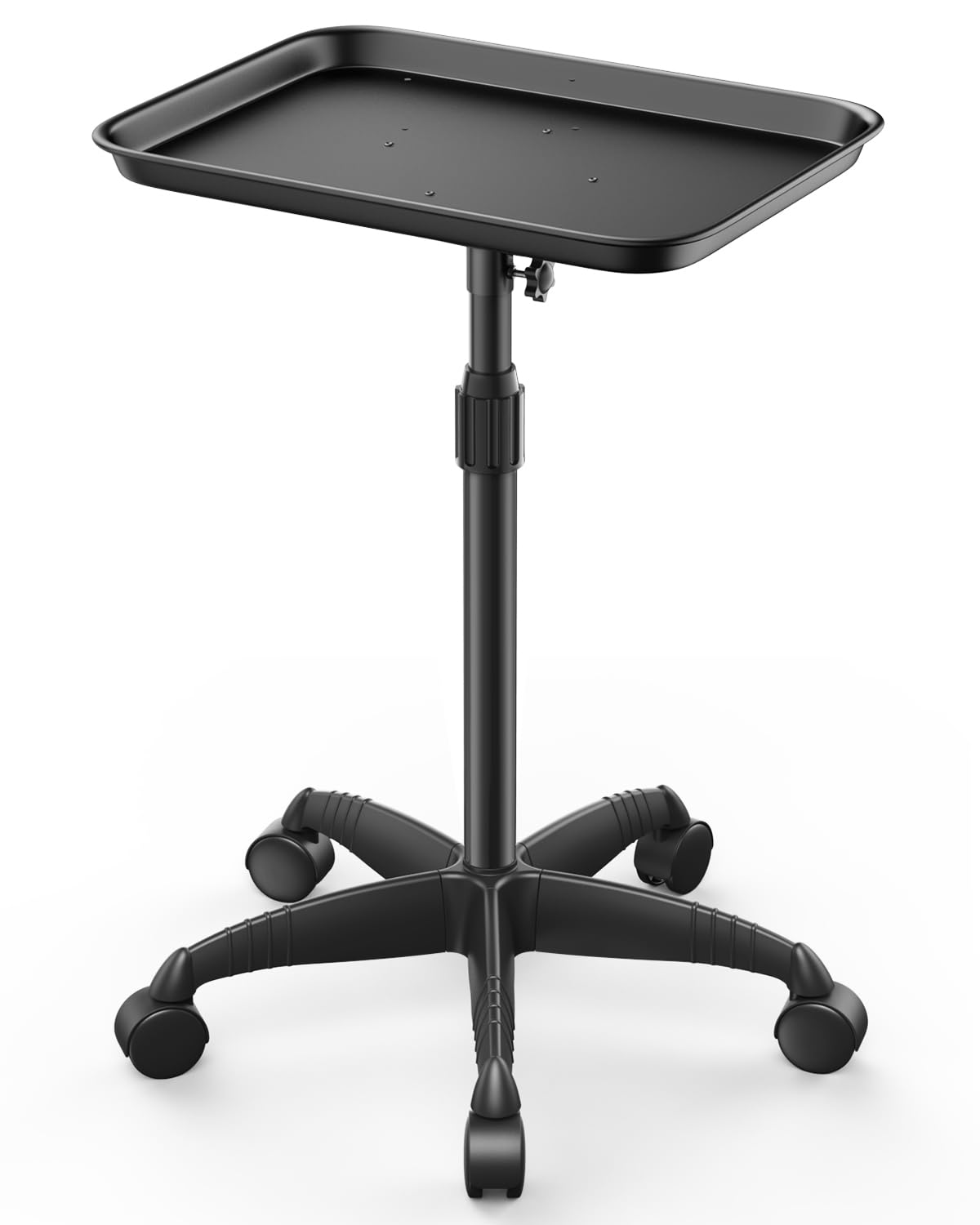 Premium Aluminum Salon Tray Cart with Wheels - Adjustable Height Tattoo & Spa Trolley for Clinics, Salons & Tattoo Studios - 43 Inch Mobile Storage Organizer for Tools, Supplies & Equipment