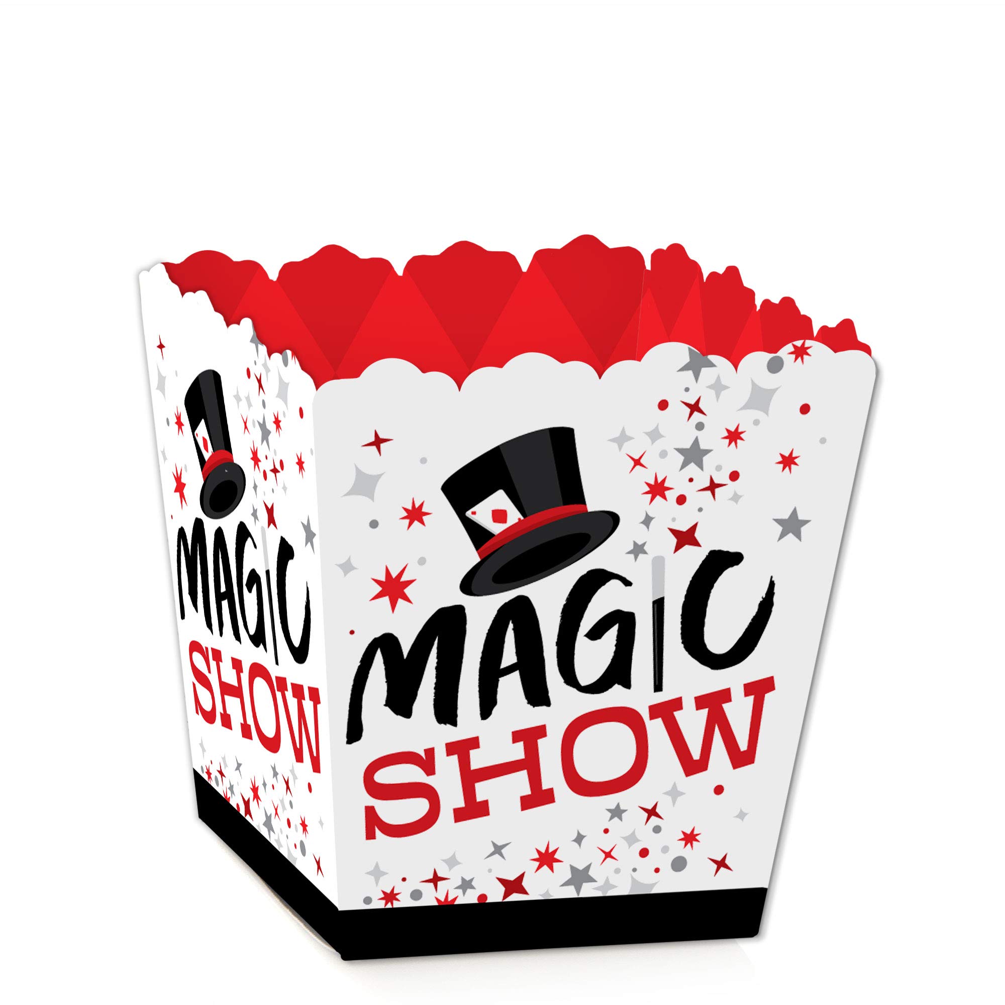 Big Dot of Happiness Ta-Da Magic Show Party Favor Boxes - 12 Pack Mini Magical Birthday Treat Candy Boxes for Kids Birthday Parties, Baby Showers & Carnival Events