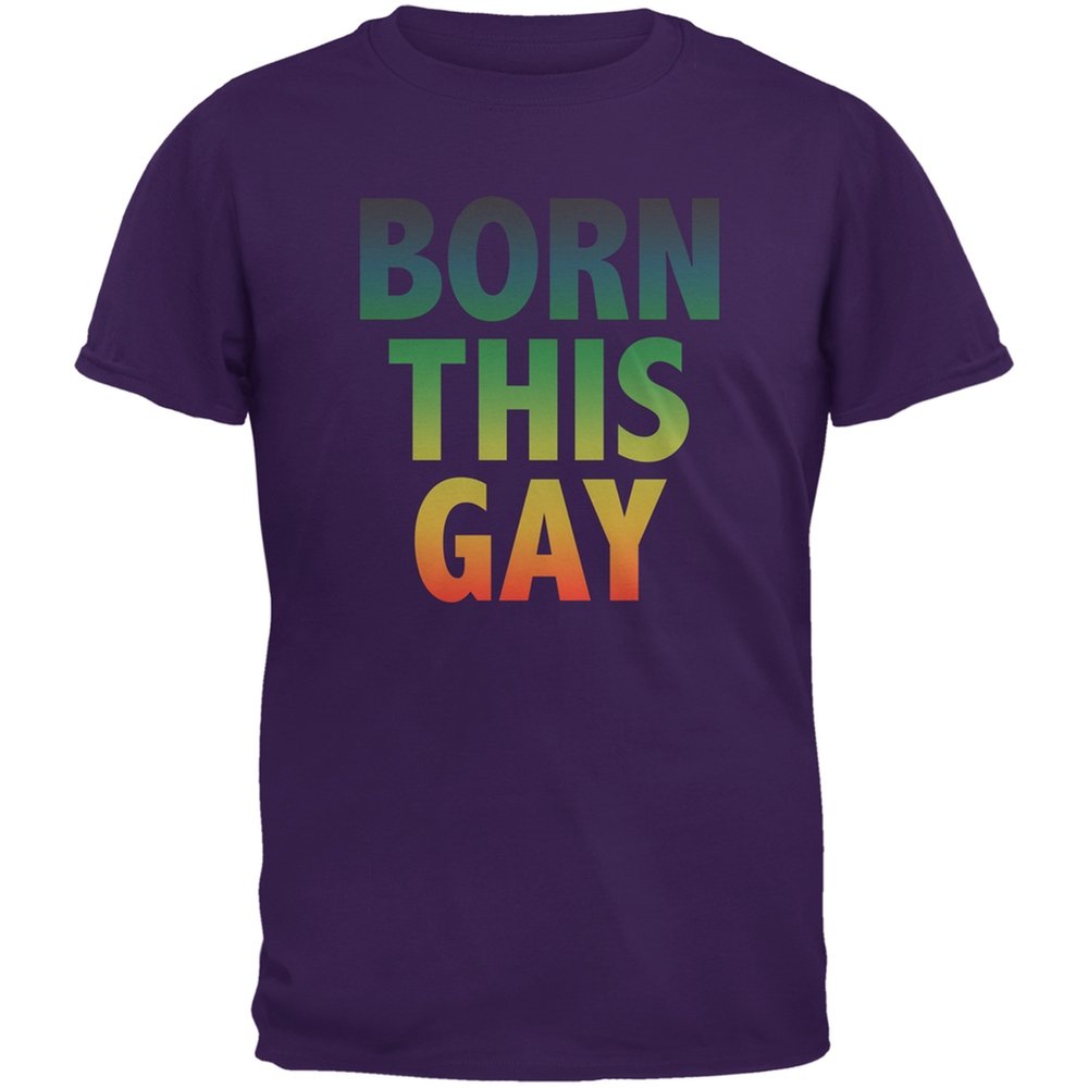 Born This Way LGBT Pride T-Shirt for Adults - Purple Gay Rights Equality Shirt for Pride Month, Parades & LGBTQ+ Events