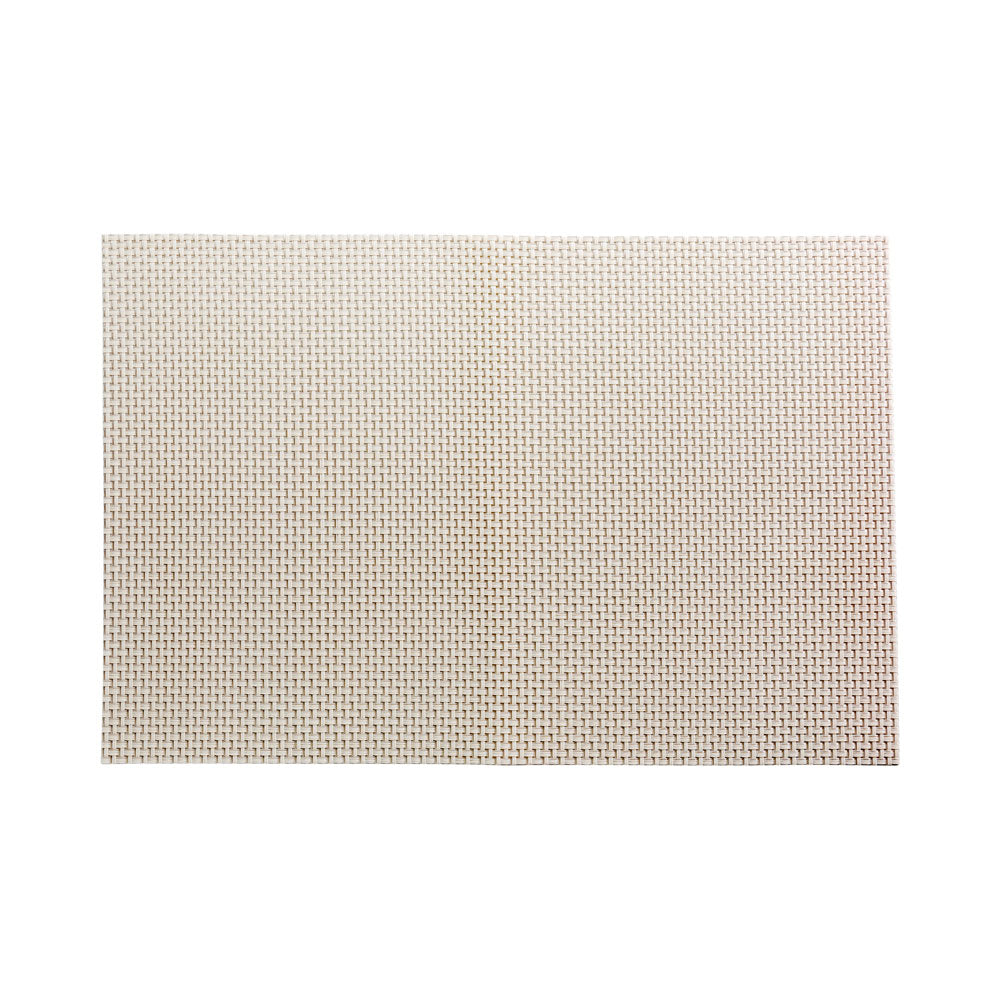 Amalfi Basketweave White Pearl Vinyl Woven Placemats - Set of 6 (16