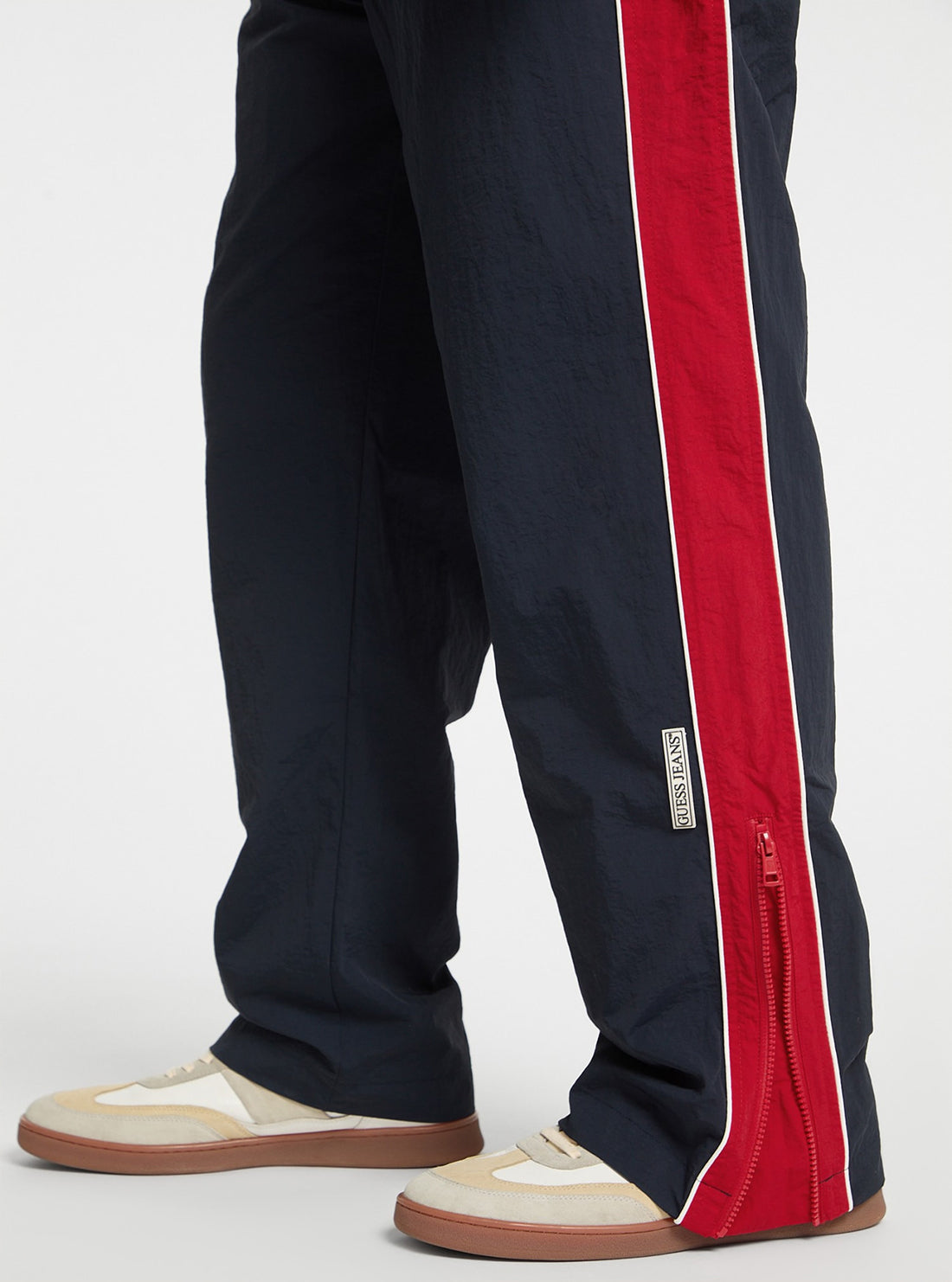 Guess Women's Navy Blue Windbreaker Pants - Lightweight Water-Resistant Joggers for Outdoor Running, Hiking & Travel