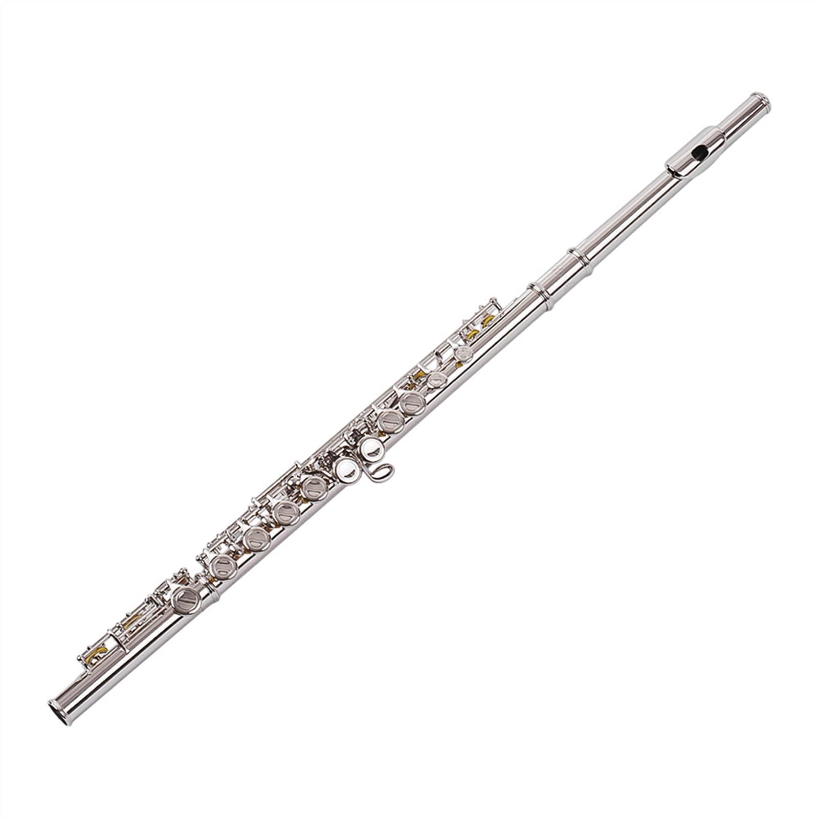ZUZU 16-Hole C Key Flute Kit - Professional Concert Flute with Closed Holes, Strap, Cleaning Cloth, Rod, Gloves & Screwdriver - Includes Carry Bag for Beginners - Perfect for Music Practice, School Band & Home Performance