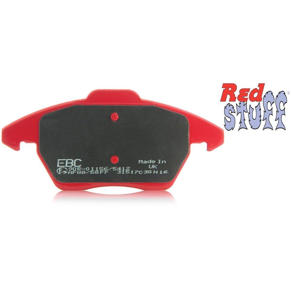 EBC Brakes DP31005C Red Stuff Ceramic Brake Pads - High Performance Braking for Sports Cars & Track Use