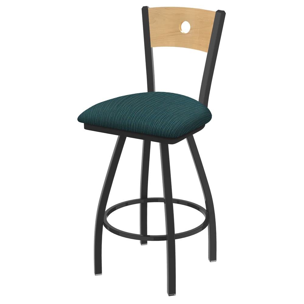 Holland Bar Stool Co. XL 830 Voltaire Swivel Bar Stool with Graph Tidal Finish - Adjustable Height Counter Stool for Kitchen Island, Bar, and Dining Room - Comfortable & Stylish Seating Solution