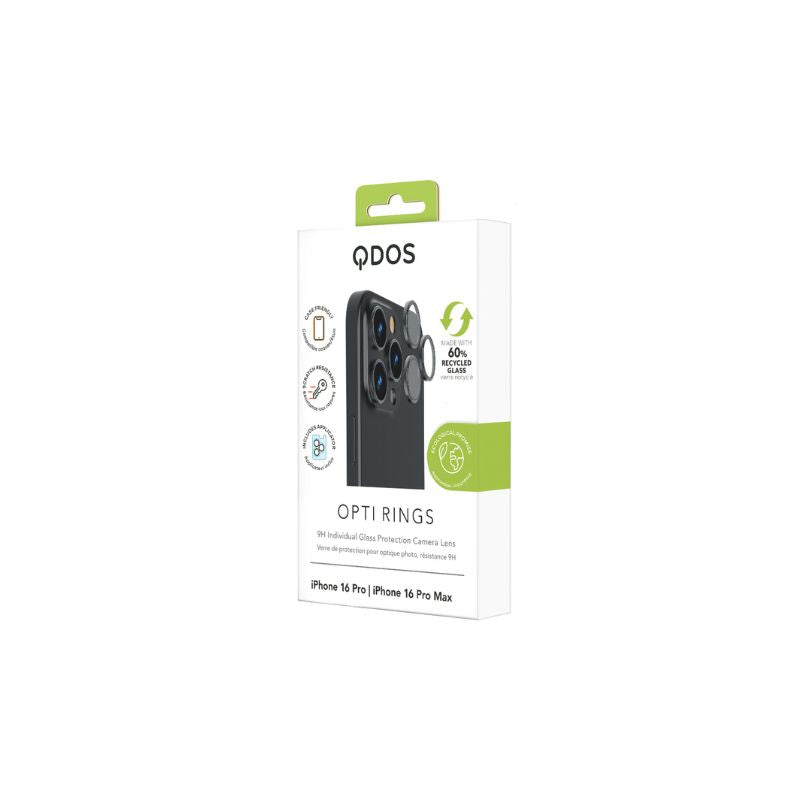 QDOS iPhone 16 Pro/Pro Max Camera Protector - HD Clear Screen Protector with Anti-Scratch & Bubble-Free Installation - Perfect for Outdoor Photography & Daily Protection