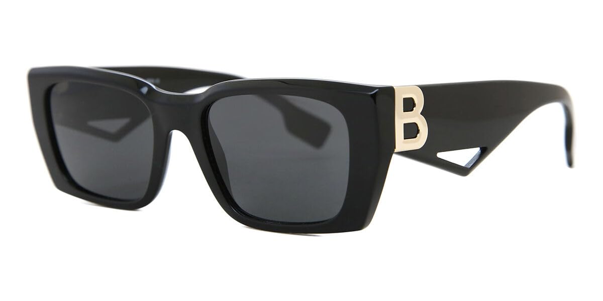 BURBERRY BE 4336 392887 Black Polarized Sunglasses for Women – Classic Aviator Style for Driving, Travel & Outdoor Activities