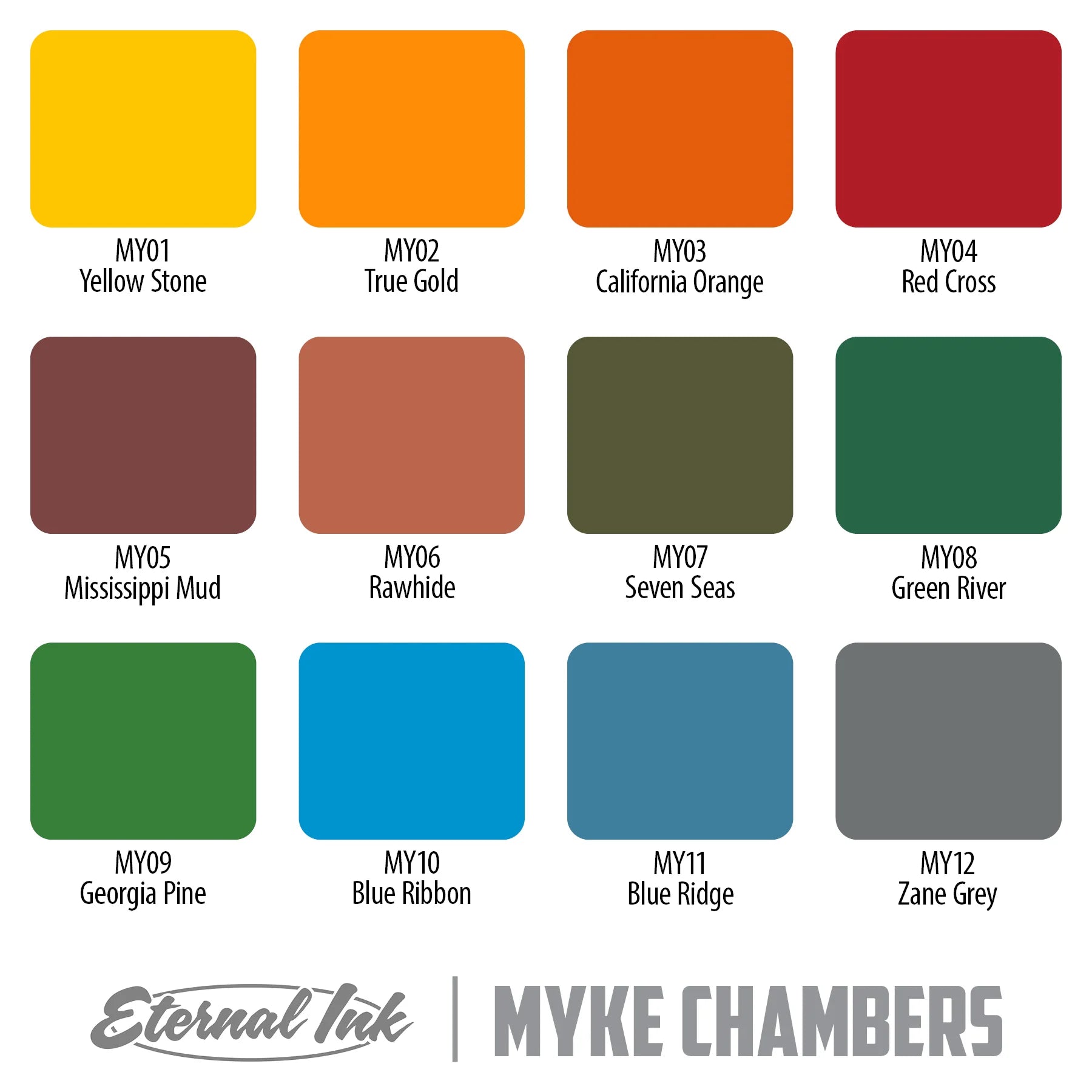 Myke Chambers Tattoo Ink Set - Professional Eternal Ink for Tattoo Artists | Perfect for Tattooing, Body Art & Permanent Makeup