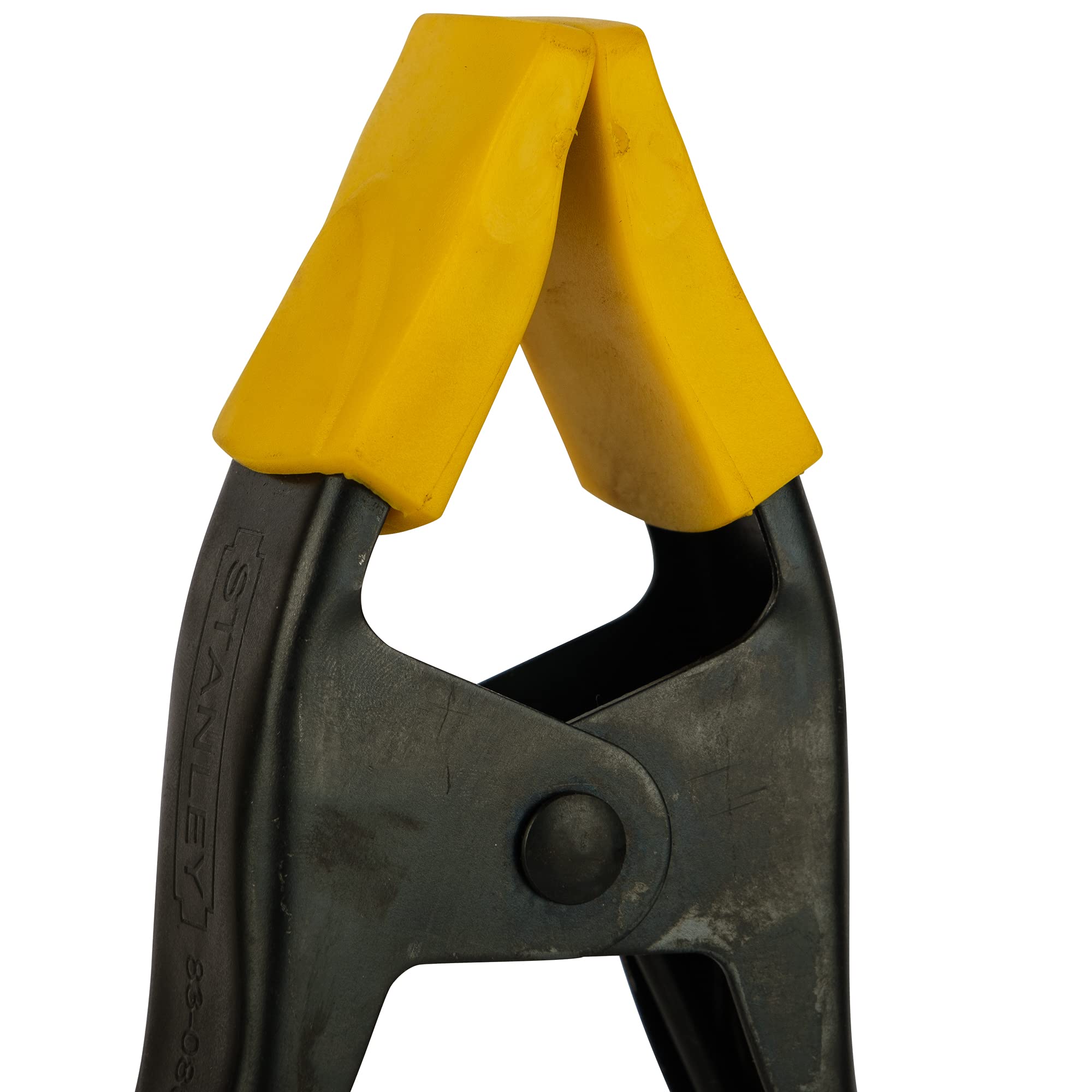 Stanley 9-83-080 50mm Metal Spring Clamp - Yellow & Black - Heavy Duty Clamping Tool for Woodworking, DIY Projects & Home Repairs