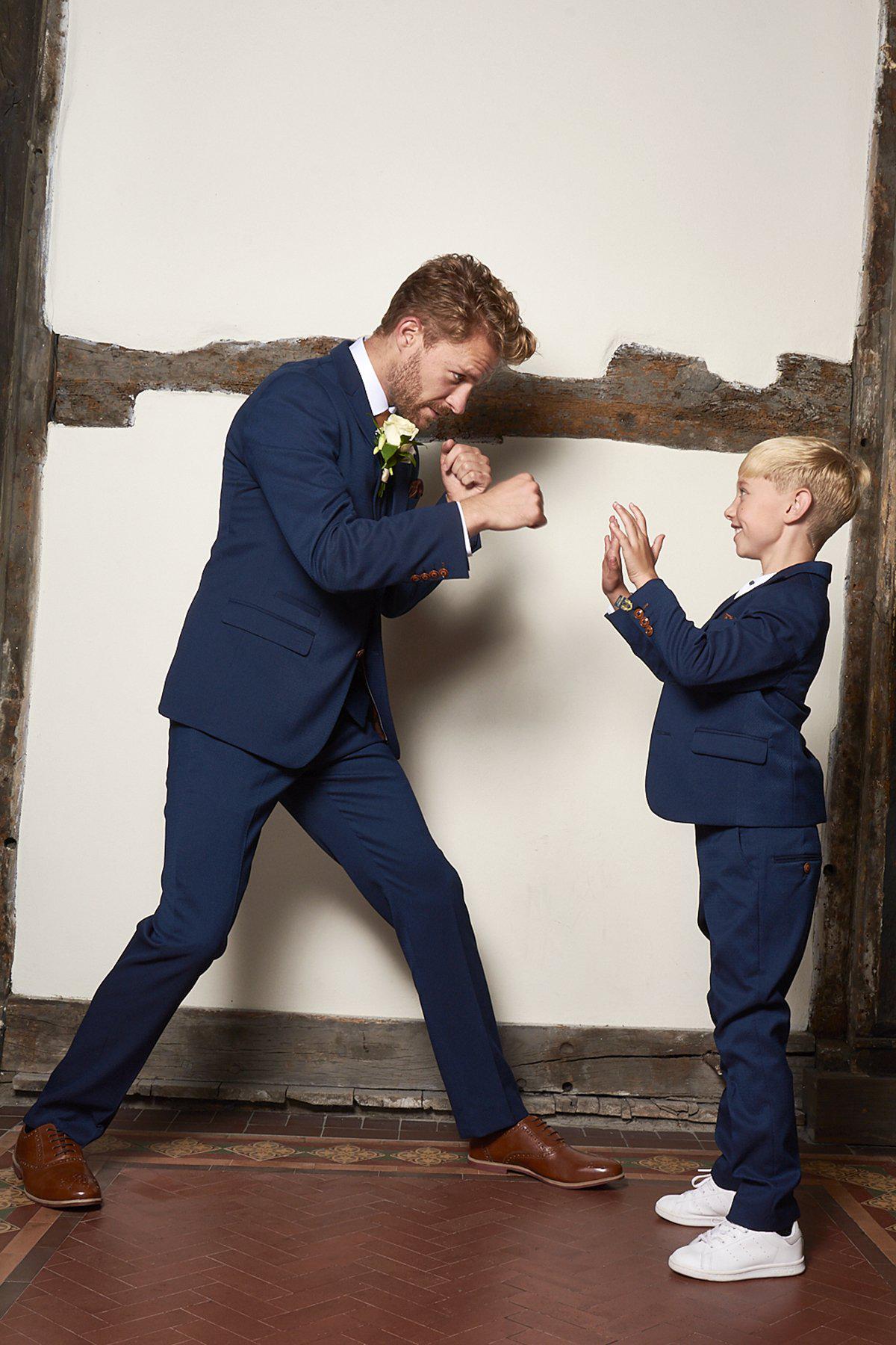 Royal Blue 3-Piece Suit for Men & Boys | Father Son Matching Formal Outfits | Wedding, Graduation & Special Occasions