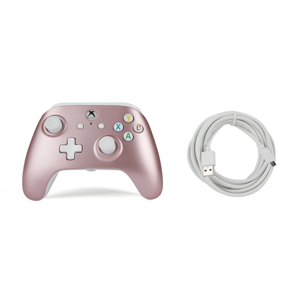 PowerA Xbox One Enhanced Wired Controller - Rose Gold Gaming Controller for Xbox One/Xbox Series X|S - Perfect for FPS, Racing & Action Games