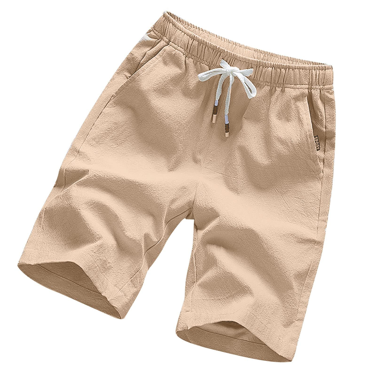 5 Inch Linen Shorts for Men - Breathable Quick Dry Elastic Waist Active Shorts with Pockets | Perfect for Outdoor Sports, Gym Workouts, Summer Fitness & Lounge Wear