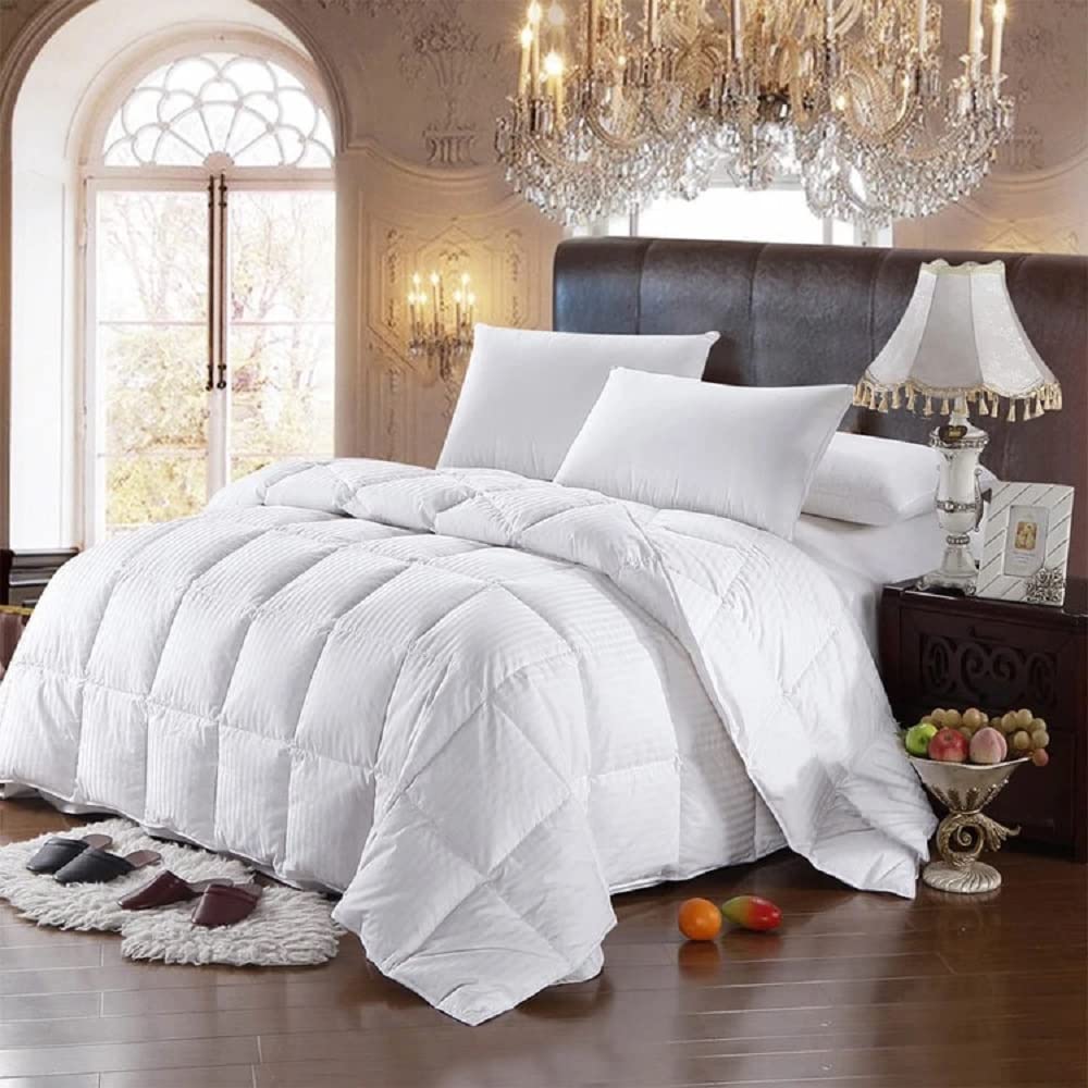 Premium 1000-TC Egyptian Cotton Down Comforter - All-Season King Size Duvet Insert (102