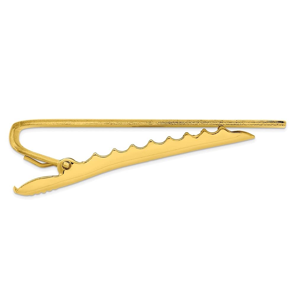 Elegant Gold Plated Kelly Waters Patterned Tie Bar for Men - Perfect Gift for Wedding, Anniversary & Birthday - Ideal for Formal Events, Business Meetings & Special Occasions