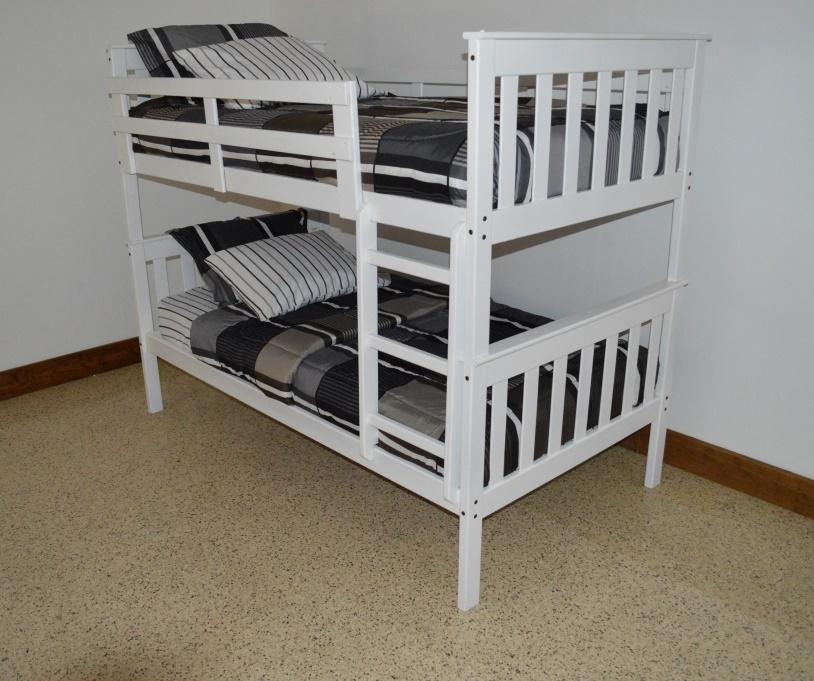 A&L Solid Wood Mission Style Bunk Bed with Ladder - Twin Over Twin Bunk Beds for Kids & Teens - Space Saving Bedroom Furniture for Small Rooms & Dormitories