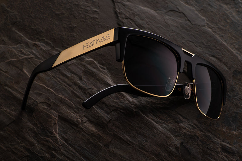 Interceptor Black & Gold Polarized Sunglasses - UV Protection, Anti-Glare for Driving, Fishing & Outdoor Activities