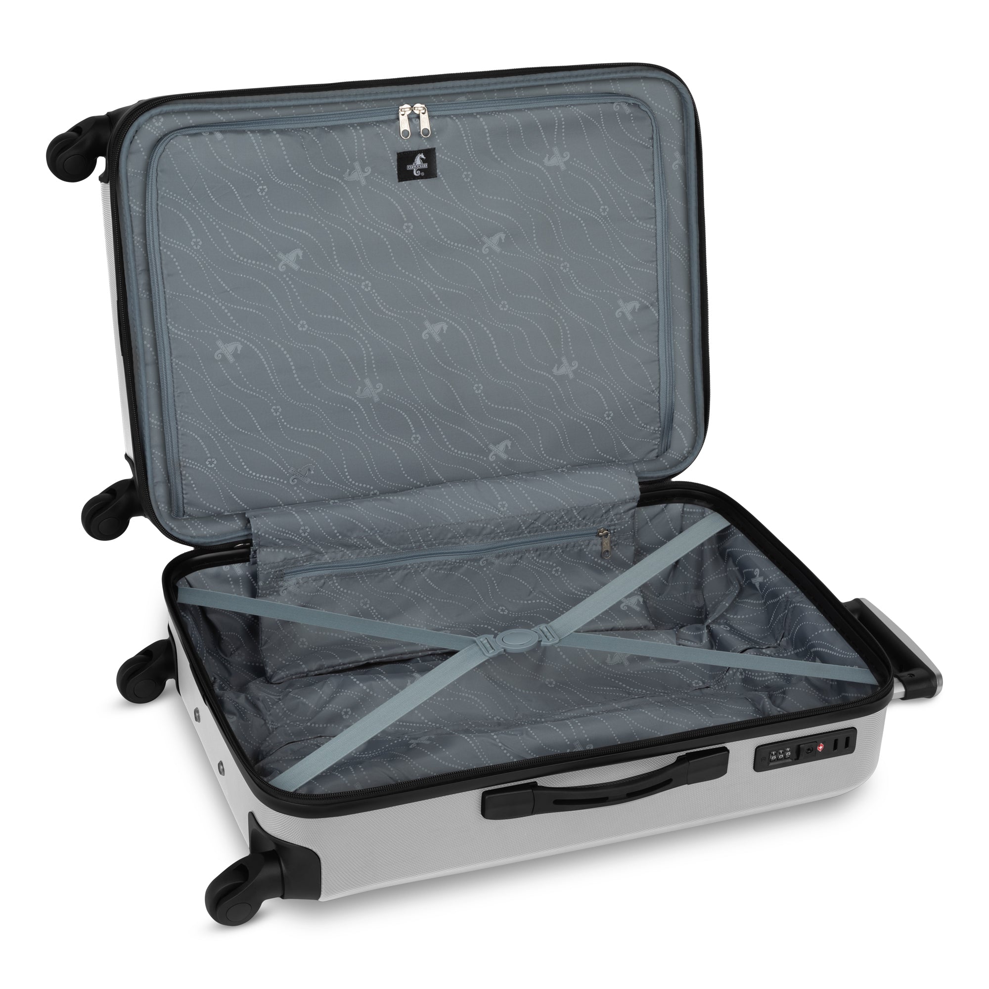Atlantic Acclaim II 3-Piece Luggage Set - Lightweight Spinner Suitcase with TSA Lock, Durable Hardshell Carry On & Checked Bags (Black) - Perfect for Business Travel, Family Vacations & International Trips