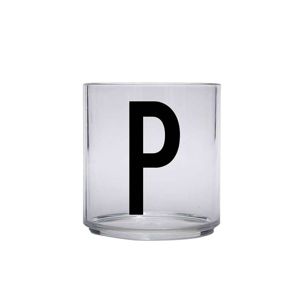 DESIGN LETTERS Kids Personal Drinking Glass - Drop Safe, BPA-Free, Letter Q - Perfect for School Lunch, Home, and Travel Use
