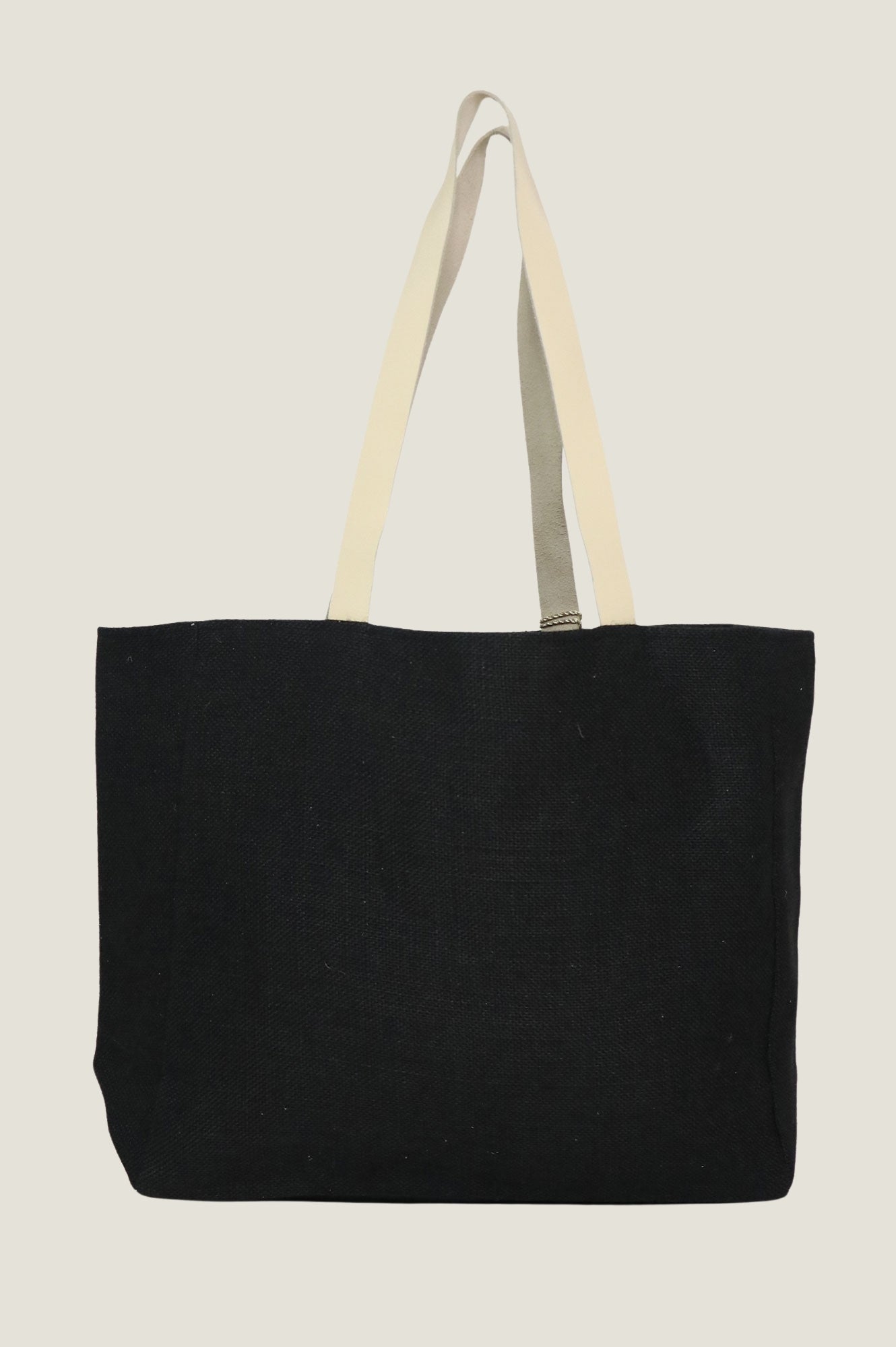 Stylish Coral Jute Beach Tote Bag - Black & Gold | Perfect for Summer Vacations, Pool Parties & Beach Getaways