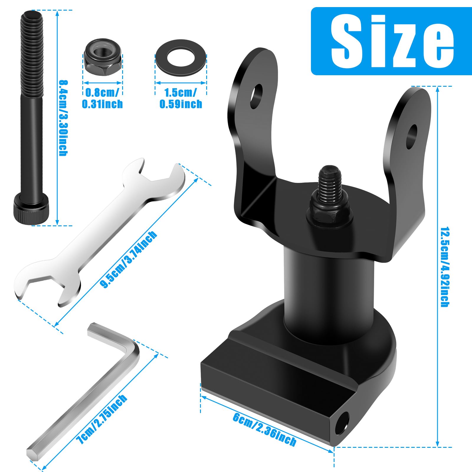 360 Degree Swivel Mount for Peloton Bike & Exercise Bikes - Adjustable Monitor Stand with Stainless Steel Arm & Included Wrenches - Easy Installation for Home Gym Workouts & Cycling Training