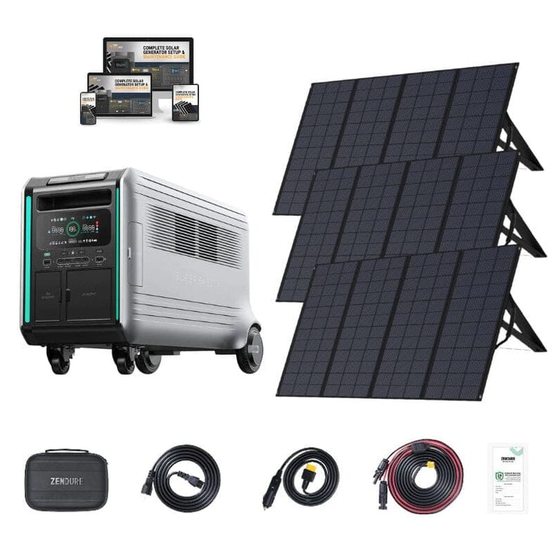 Zendure SuperBase V 4608Wh 3800W Portable Solar Generator Power Station with Customizable Bundle Options | Emergency Backup, Camping, RV, Off-Grid Power Supply