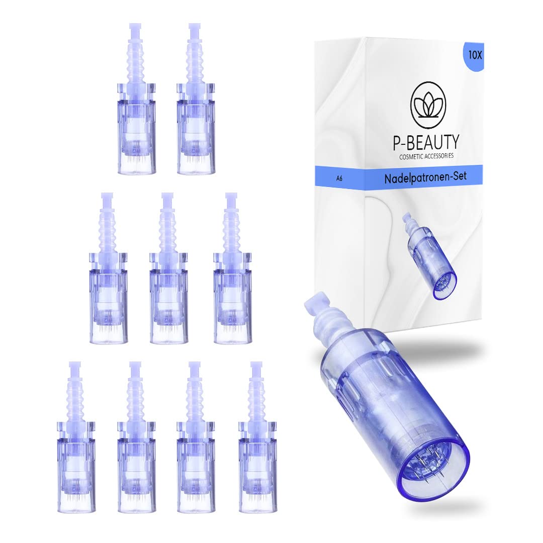 Dermapen A6 Needle Cartridges 12 Pins - 10 Pack for Microneedling & Skin Care