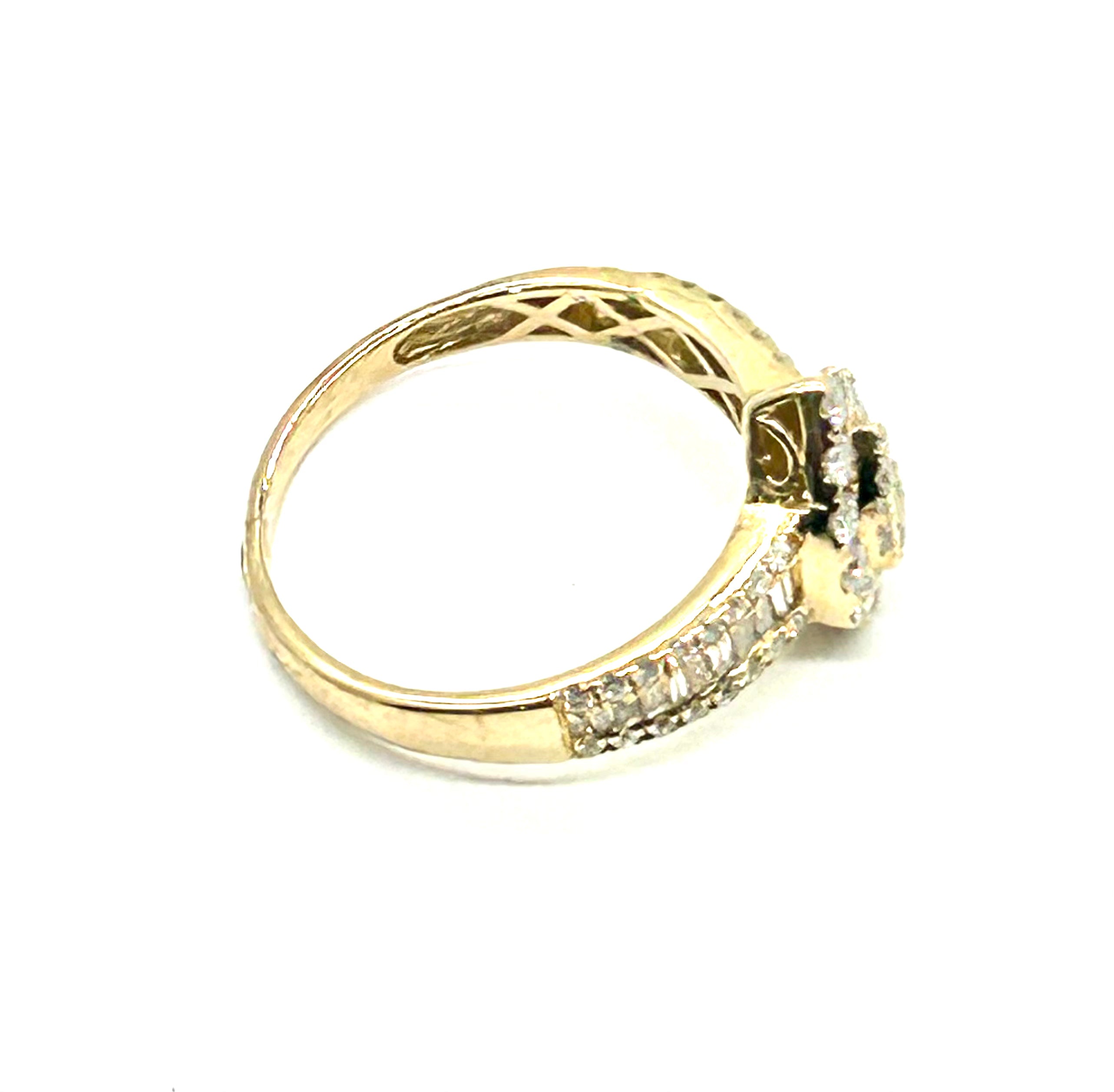 Elegant Women's Diamond Pear Halo Ring - 14K White Gold Engagement & Wedding Jewelry for Special Occasions