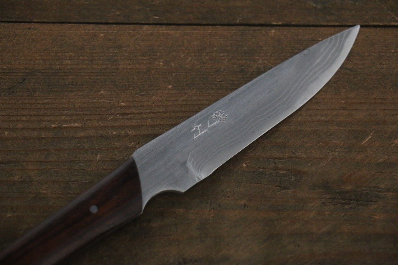 Premium Japanese White Steel No.2 Migaki Finished Hunter Knife - 100mm Blade with Ironwood Handle - Perfect for Outdoor Camping, Hunting & Bushcraft Activities