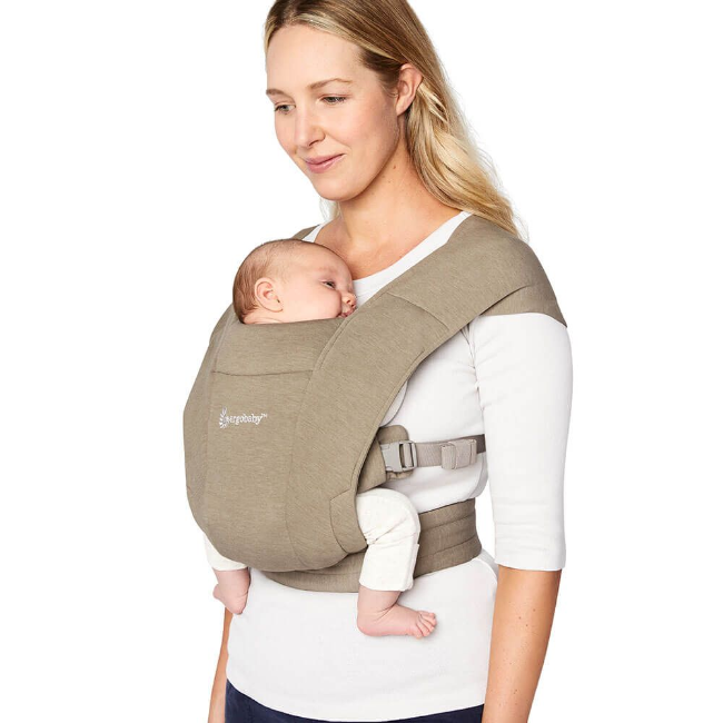 Ergo Baby Embrace Baby Carrier - Soft Olive | Lightweight & Comfortable Infant Carrier for Newborns to Toddlers | Perfect for Hands-Free Parenting, Hiking, and Travel