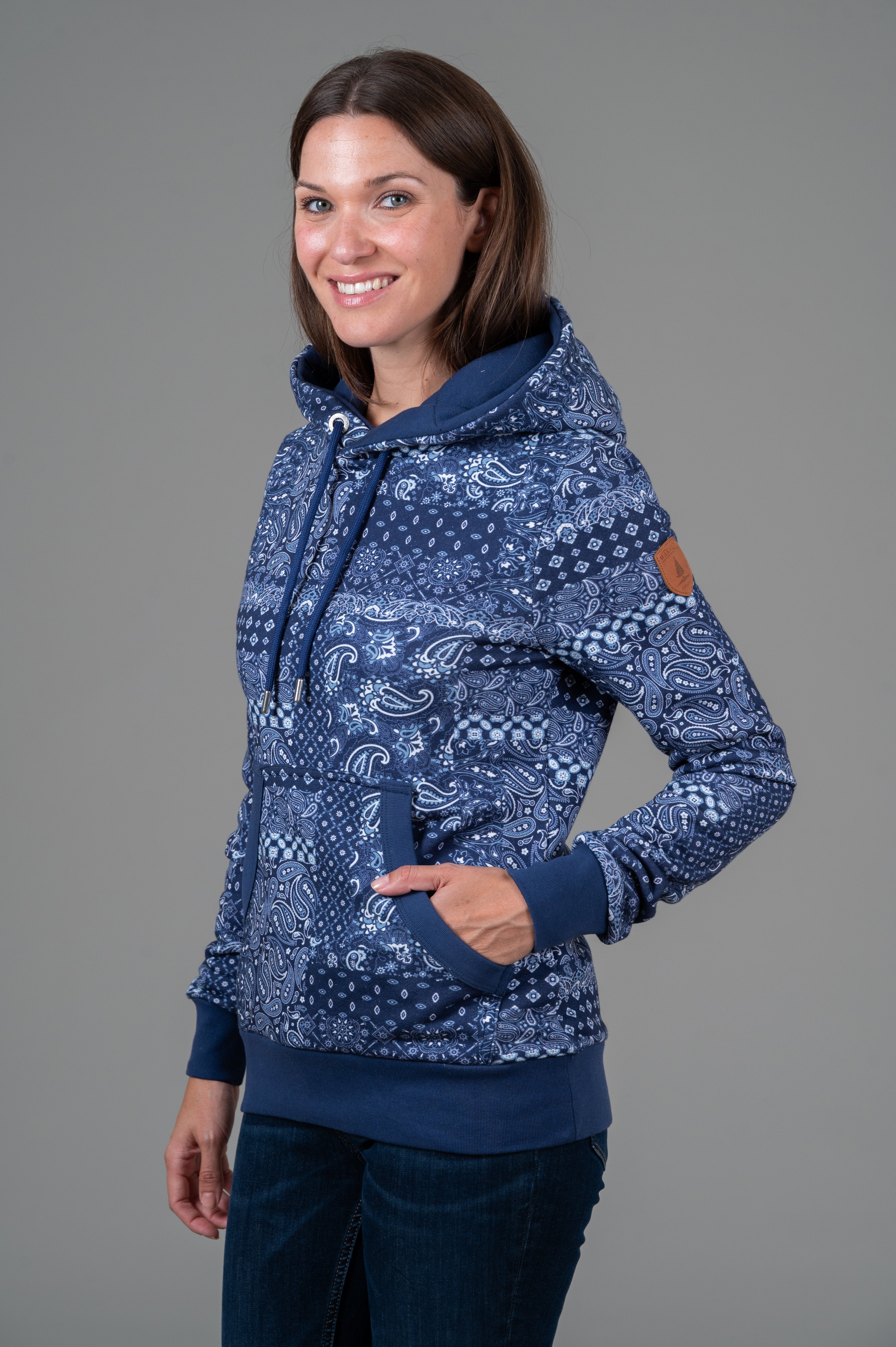 Arya Printed Hoodie Indigo - Stylish & Comfortable Pullover Sweatshirt for Men & Women | Perfect for Casual Wear, Street Fashion & Outdoor Activities