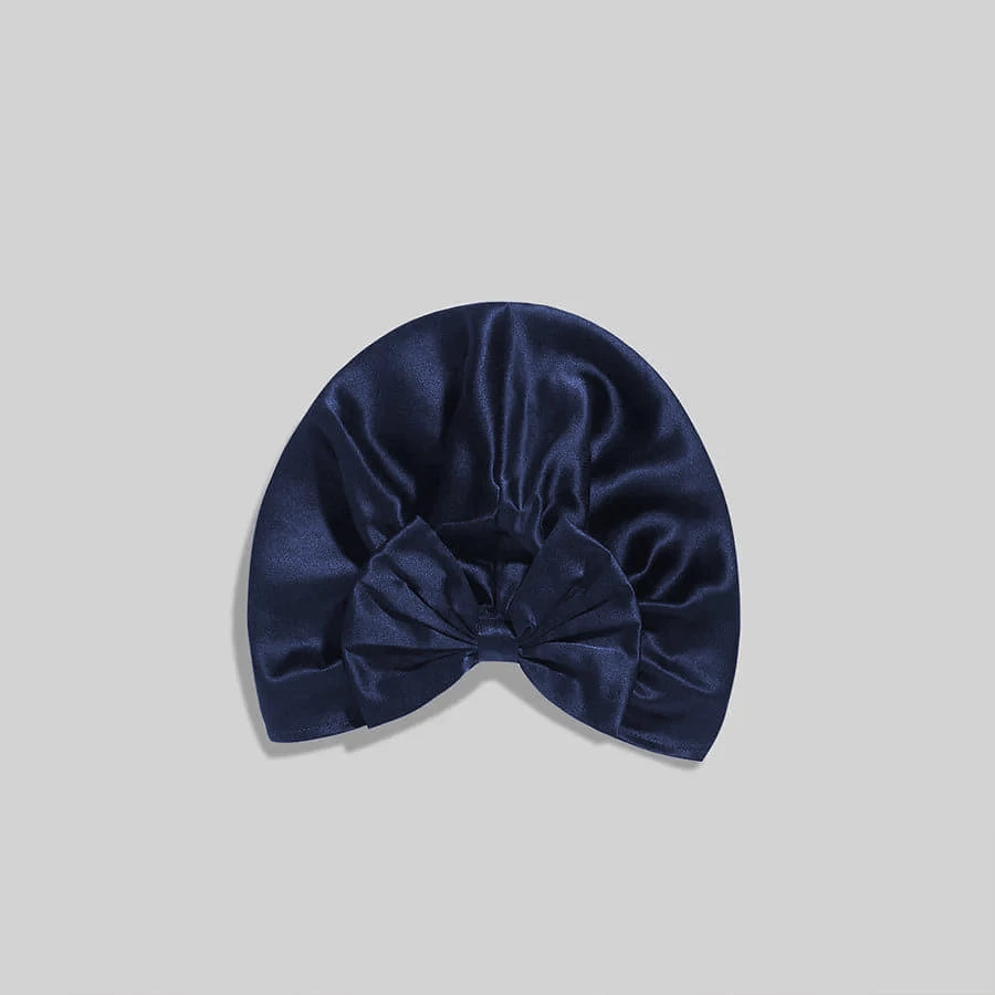 Silk Vintage Bow Knot Sleep Cap for Women - Soft & Comfortable Night Hair Protection - Perfect for Sleeping, Travel & Home Relaxation