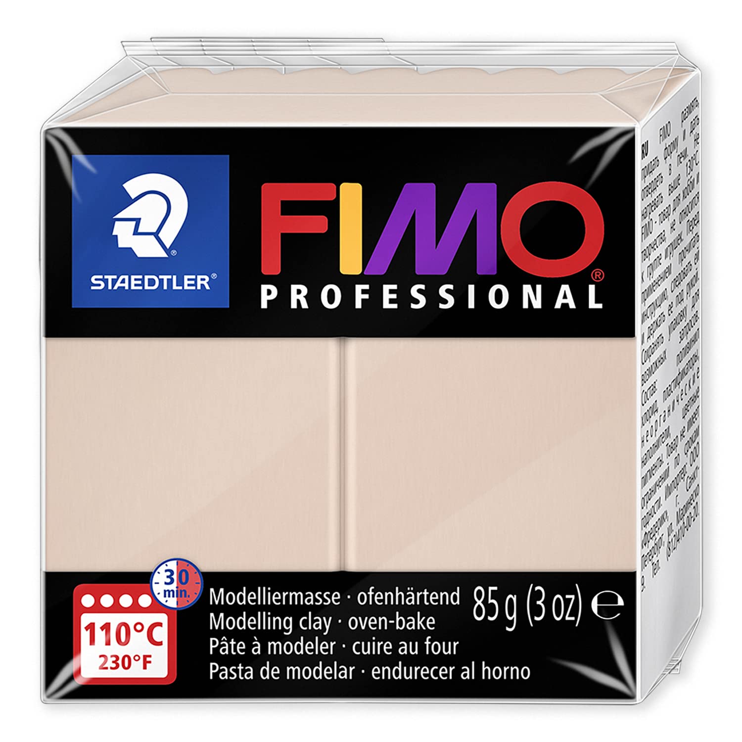 Staedtler 8004 FIMO Professional Oven-Bake Polymer Clay - 4 Pack (85g Each) - Neutral Colors for Sculpting, DIY Crafts & Jewelry Making - Perfect for Artists & Hobbyists