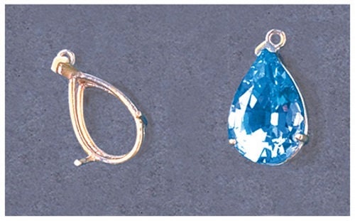 Solid Sterling Silver or 14k Gold Pear-Shaped Vee Wire Dangle Pendant & Earring Settings (6x4mm, 15x10mm) - Perfect for Handmade Jewelry, DIY Crafting, and Gift Giving