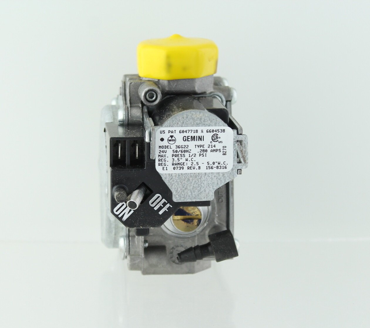36G22-214 Gas Valve for Furnace & Water Heater Replacement