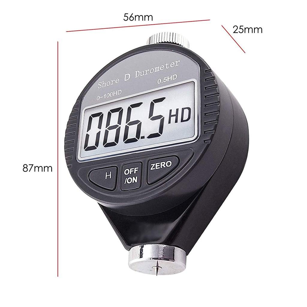 Enakshi Digital Shore Hardness Durometer Tester - LCD Display for Rubber, Tire, Plastic & Soft Material Testing | Portable Hand Tool for Quality Control in Automotive, Manufacturing & Industrial Use